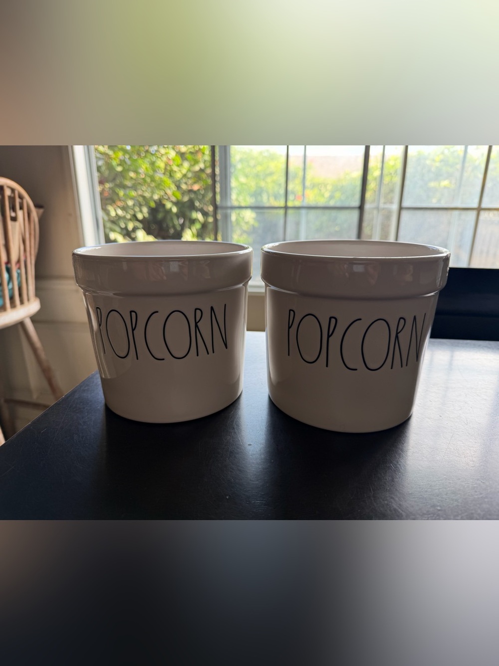 Rae Dunn Ceramic Popcorn & Popcorn Canisters - White - Picture 2 of 4